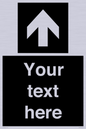 IV7076: Custom Directional signage black arrow up
