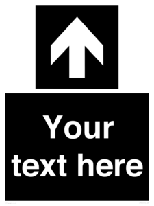 IV7076: Custom Directional signage black arrow up