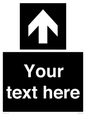 IV7076: Custom Directional signage black arrow up