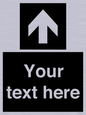 IV7076: Custom Directional signage black arrow up