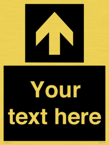 IV7076: Custom Directional signage black arrow up
