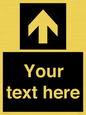 IV7076: Custom Directional signage black arrow up