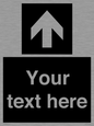 IV7076: Custom Directional signage black arrow up
