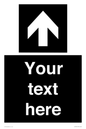 IV7076: Custom Directional signage black arrow up