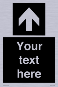 IV7076: Custom Directional signage black arrow up