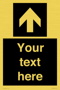 IV7076: Custom Directional signage black arrow up