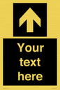 IV7076: Custom Directional signage black arrow up