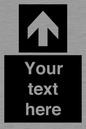 IV7076: Custom Directional signage black arrow up