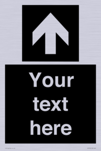 IV7076: Custom Directional signage black arrow up