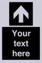 IV7076: Custom Directional signage black arrow up