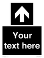 IV7076: Custom Directional signage black arrow up