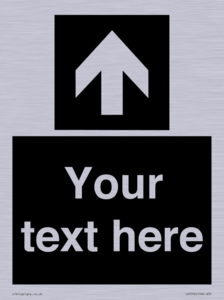 IV7076: Custom Directional signage black arrow up
