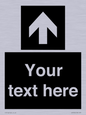 IV7076: Custom Directional signage black arrow up