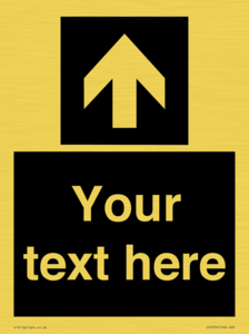 IV7076: Custom Directional signage black arrow up