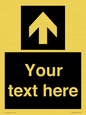 IV7076: Custom Directional signage black arrow up