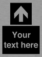 IV7076: Custom Directional signage black arrow up