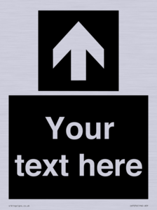 IV7076: Custom Directional signage black arrow up