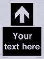 IV7076: Custom Directional signage black arrow up