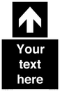 IV7076: Custom Directional signage black arrow up