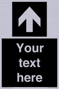 IV7076: Custom Directional signage black arrow up