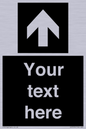 IV7076: Custom Directional signage black arrow up