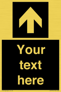IV7076: Custom Directional signage black arrow up