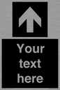 IV7076: Custom Directional signage black arrow up