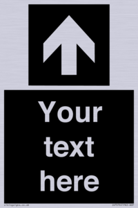 IV7076: Custom Directional signage black arrow up
