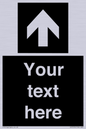 IV7076: Custom Directional signage black arrow up