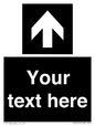 IV7076: Custom Directional signage black arrow up