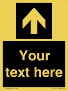 IV7076: Custom Directional signage black arrow up