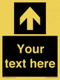 IV7076: Custom Directional signage black arrow up