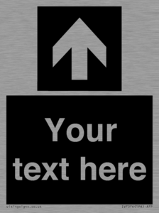 IV7076: Custom Directional signage black arrow up