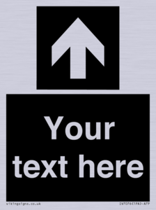 IV7076: Custom Directional signage black arrow up
