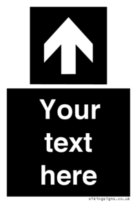IV7076: Custom Directional signage black arrow up