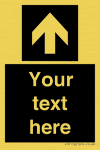 IV7076: Custom Directional signage black arrow up