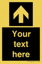 IV7076: Custom Directional signage black arrow up