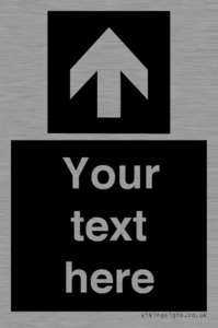 IV7076: Custom Directional signage black arrow up