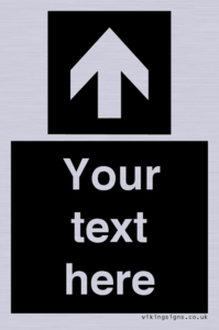 IV7076: Custom Directional signage black arrow up