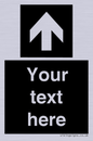 IV7076: Custom Directional signage black arrow up
