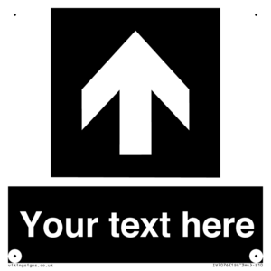 IV7076: Custom Directional signage black arrow up