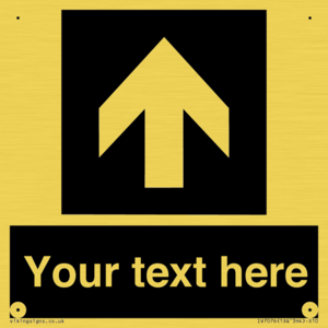IV7076: Custom Directional signage black arrow up
