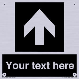 IV7076: Custom Directional signage black arrow up