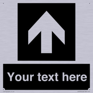 IV7076: Custom Directional signage black arrow up
