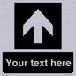 IV7076: Custom Directional signage black arrow up