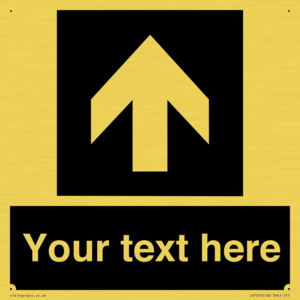 IV7076: Custom Directional signage black arrow up