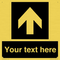 IV7076: Custom Directional signage black arrow up
