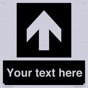 IV7076: Custom Directional signage black arrow up