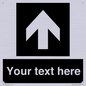 IV7076: Custom Directional signage black arrow up