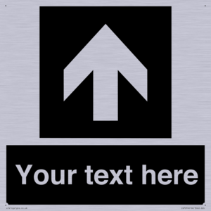 IV7076: Custom Directional signage black arrow up
